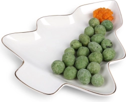 Porcelain Plate in the Shape of a Christmas Tree 20 × 16.5 cm