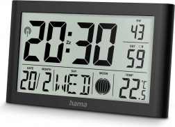 Martinique Black Electronic Wall Clock