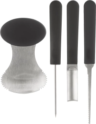 Komplet orodij za izrezovanje buč in sadja, 4 kosi