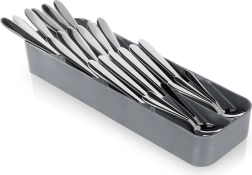 Portaposate grigio per cassetto 39 × 11,5 cm