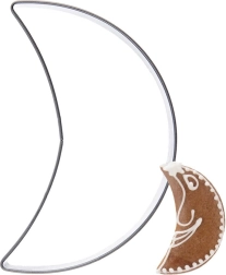 Rustfrit stål udstikker måne 6 cm