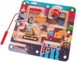 Bigjigs Toys Magnetic Construction Site Maze