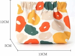 Trousse de maquillage féminine multifonction pour sac à main avec motif floral