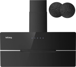 afzuigkap ISEASY TV5290D4-CC-I2, schuine zwarte 90 cm