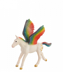 Mojo Pegaso arcobaleno cucciolo – grande figurina