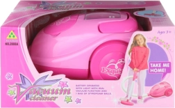 Pink battery-powered kids' vacuum cleaner