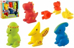 LITTLE HERO MIX 'N MATCH Buildable Squirting Bath Dinosaurs Set