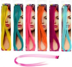 Ciocca colorata per capelli 50 cm – 6 colori
