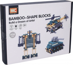 Set di costruzioni in bambù per bambini – 408 pezzi