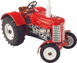 Metal Tractor Zetor 50 Super with Wind-up Key 1:25, Red