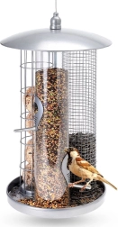 Metal triple bird feeder for suet balls 36.5 cm