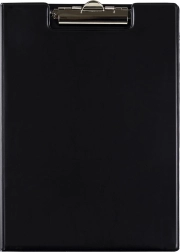 Dubbele map A4 kunststof met clip Classic zwart