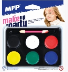 Colori per il viso MFP Make-up Party 6 colori con pennello
