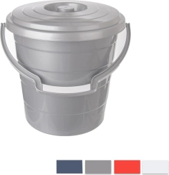 Plastic emmer Hobby met deksel 20 l (mix kleuren)