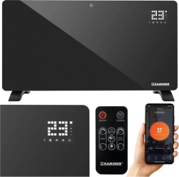 Radiatore elettrico in vetro KAMINER ZELVA con Wi‑Fi e telecomando 2500 W