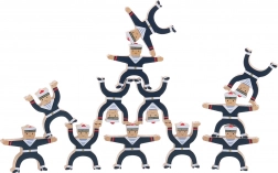 Wooden Stacking Figurines Sailors