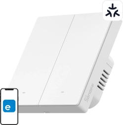 Sonoff M5 Matter interruttore a parete intelligente a 2 canali, 86 mm, bianco