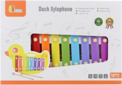 Wooden xylophone in the shape of a duckling