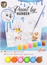 Pittura con i numeri – cani al mare, set di 2 immagini