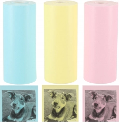 Raznobojne role za termalni pisač 5,7 cm x 3 m, 3 komada