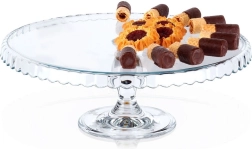 Plateau à gâteau en verre sur pied 32 cm