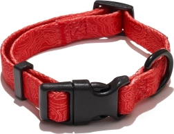 Explorer dog contour-line dog collar red size L