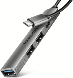 Axagon hue-stc aluminiums usb-c hub 4 porte (1× usb-a 5 gbps, 2× usb-a 2.0, 1× usb-c 2.0, 12 cm kabel)