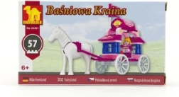 Set di costruzioni Dromader – carrozza da fiaba con cavallo bianco, 57 pezzi