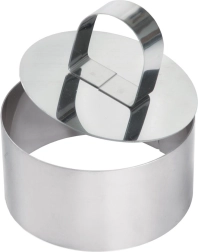 Køkkenform i rustfrit stål med stamper 8 cm