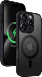 Ovitki s MagSafe Hybrid Frost MAG Cover za iPhone 16 Pro – črn