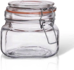 Glas syltekrukke med clip 500 ml
