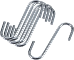 Universal stainless steel hooks 6 × 4.5 cm, 6 pcs