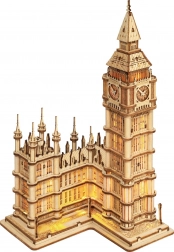 ROBOTIME Wooden 3D Puzzle Big Ben – Light-Up Clock Tower