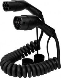 Spirál töltőkábel elektromos autókhoz Type 2 - 5M