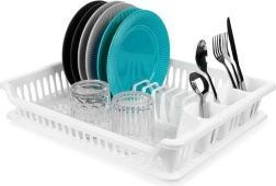 Bel odcejalnik za posodo 46 × 37 × 8,5 cm