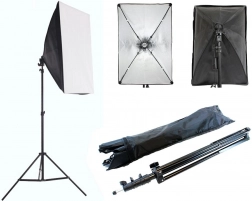 Přenosná fotografická sada se softboxem 60 × 40 cm a stativem