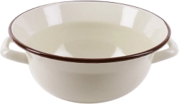 Bol de cuisine émaillé beige 26 cm, 2,5 l
