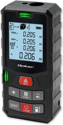 Digital Laser Distance Meter with Bubble Level, Backlit LCD, Range 120 m