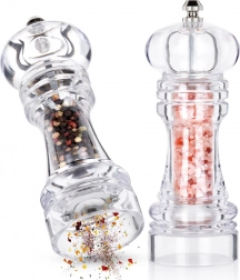 Akrylové mlýnky na sůl a pepř 16 cm, sada 2 ks