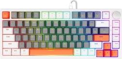 Tastiera da gioco magnetica Astral White con switch Outemu White Jade, RGB e keycap in PBT