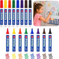 Set of Colored Whiteboard Markers - 8 pcs