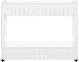Mobile kitchen or bathroom shelf on wheels white