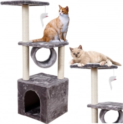 Cat Scratcher with House, Tunnel, and Platforms