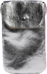 Kovinska torbica za telefon z ramenskim paščkom in zadnjim žepom