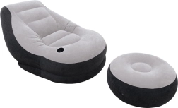 Inflatable armchair with ottoman
