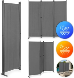 Zložljiva Tri-panelna Pregrada za Vrt in Prostore 167x164 cm Siva MultiGarden