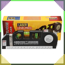Livella laser multifunzione con metro a nastro da 2,5 m e 3 bolle