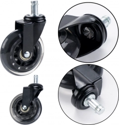 Rubber Wheel for Chair Transparent Silent