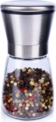 Skleněný ruční mlýnek na sůl a pepř 13,5 cm