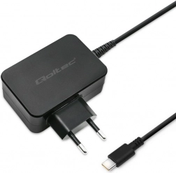 QOLTEC Netzladegerät USB‑C 65 W mit Power Delivery und Quick Charge, schwarz